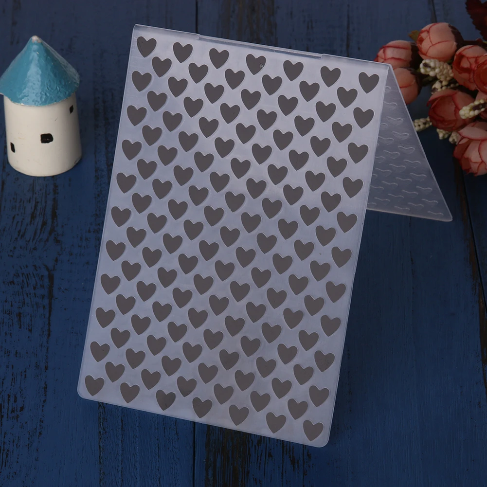 Plastic Embossing Folder Heart Pattern Clear Stamps for DIY Scrapbooking Photo Album Paper Cards Making Dies Craft | Дом и сад