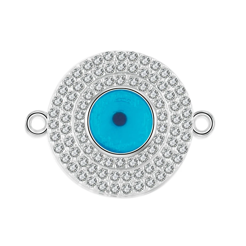 Ручная работа Эмаль сглаза бисер синий Турецкий Дурной глаз разъем позолоченный
