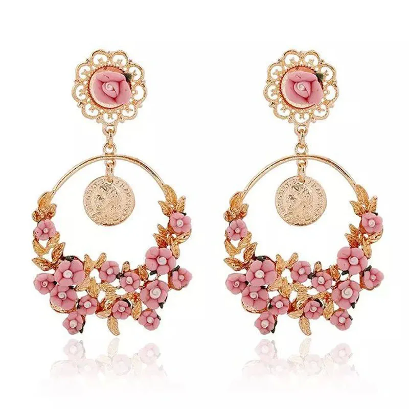 Новые дикие секционные серьги модные ювелирные изделия в стиле барокко золотые с