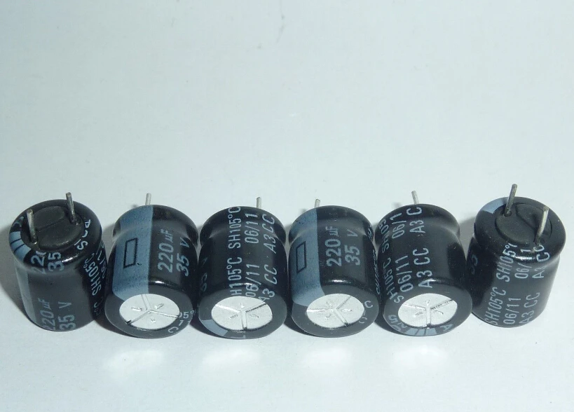 100pcs 220uF 35V TEAPO SH Series 10x12.5mm 35V220uF Aluminum Electrolytic Capacitors | Электронные компоненты и