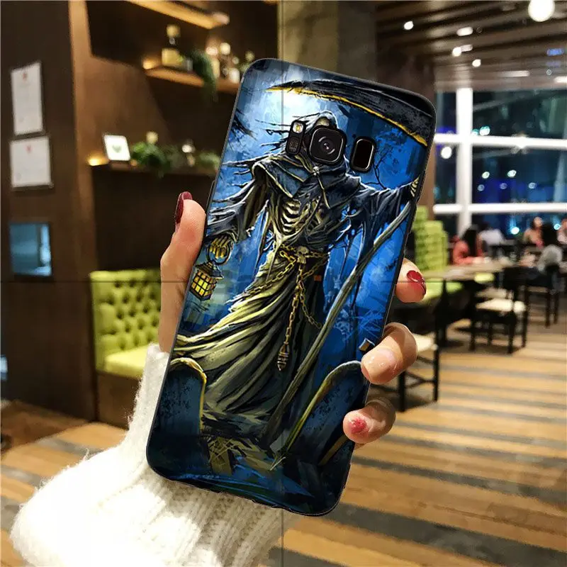 A10 Babaite Grim Reaper Череп Скелет популярный дизайн чехол для GALAXY s7 edge s8 plus s9 plus s5 s6 edge - Цвет: A10