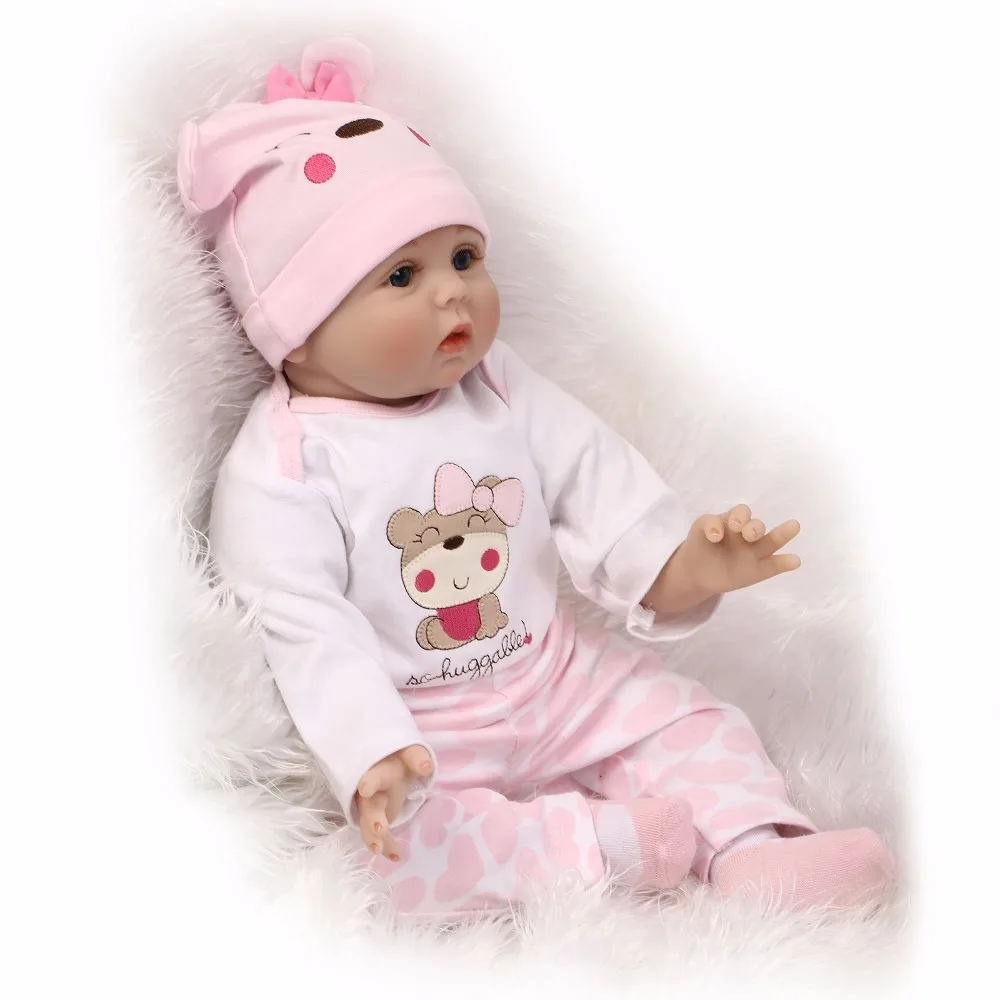 NPK Reborn Baby куклы силиконовые Милые Новорожденные мягкие куклы для девочек Дети Bebe Reborn куклы с магнитной соской 40 см