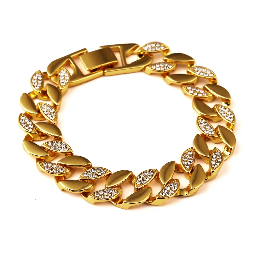 В стиле хип хоп Bling льдом Майами КУБИНСКИЙ звено цепи CZ мужские колье ожерелье