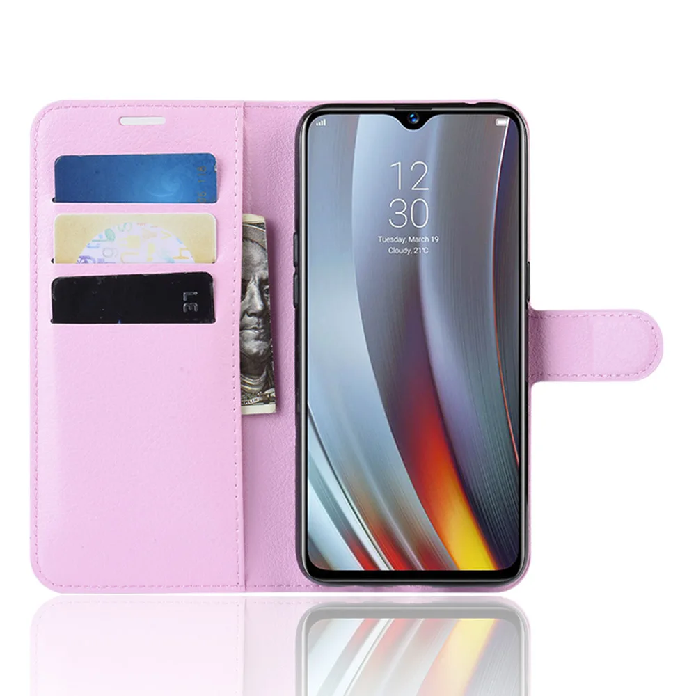 Чехол для мобильного телефона OPPO Realme3 Realme 3 Pro Realme C2, роскошный защитный флип-чехол для телефона, кожаный чехол-кошелек