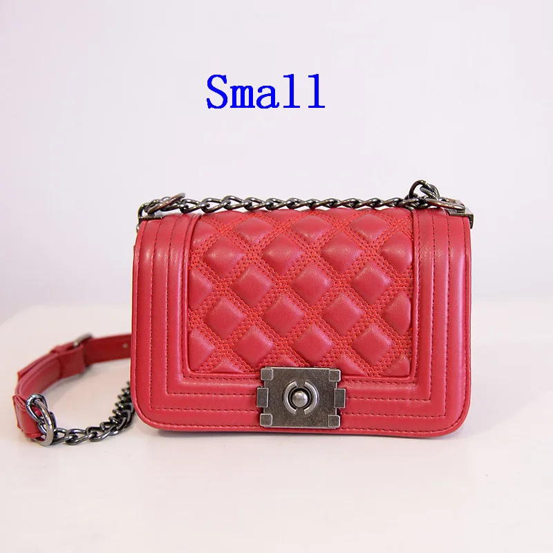 small 4 Sac a main femme de marque de luxe cuir мешочки основной de luxe femmes мешочки дизайнерские мешочки основной en cuir pour femme барсетки цепи - Цвет: small 4