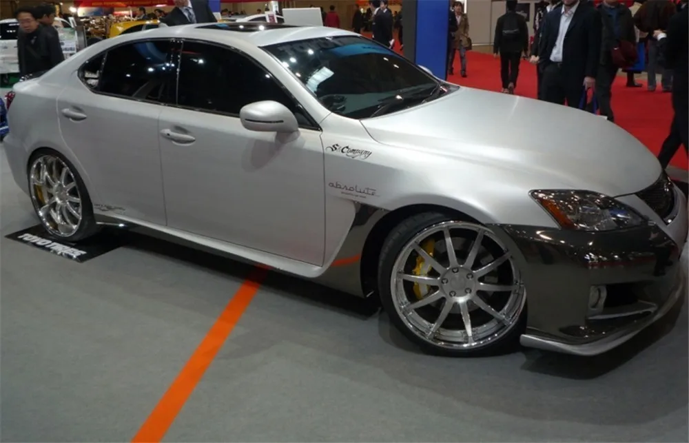 Матовая Серебряная виниловая пленка для обертывания автомобиля без пузырьков