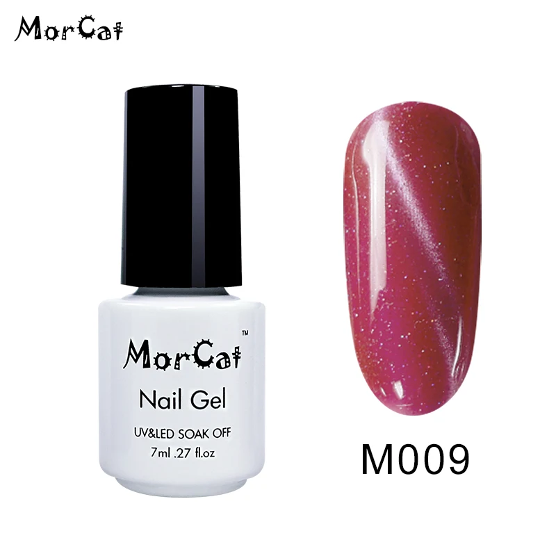 M009 MorCat кошачий глаз гель лак для ногтей Гель-лак для использования с магнитом лак Сияющие Серебристые золотистые блестящие Гель-лак для ногтей кошачий глаз УФ Гель-лак для ногтей - Цвет: M009