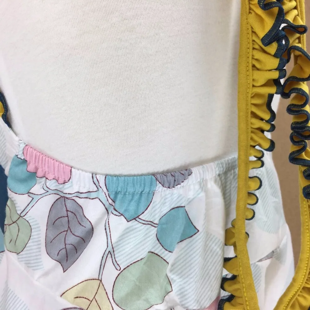 New 100% Cotton Woven Fabric Girl Frock Design Summer Children Sleeveless Floral Dresses Kids Princess Backless | Детская одежда и
