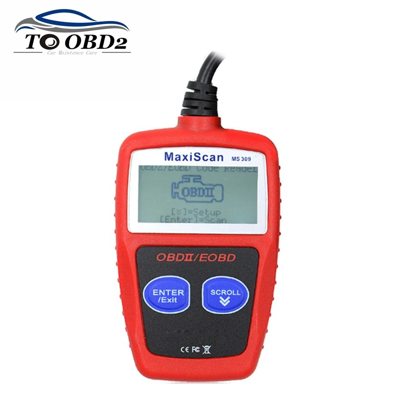 Считыватель кодов Maxiscan MS309 OBDII MS 309 с Autel ms диагностический инструмент считыватель