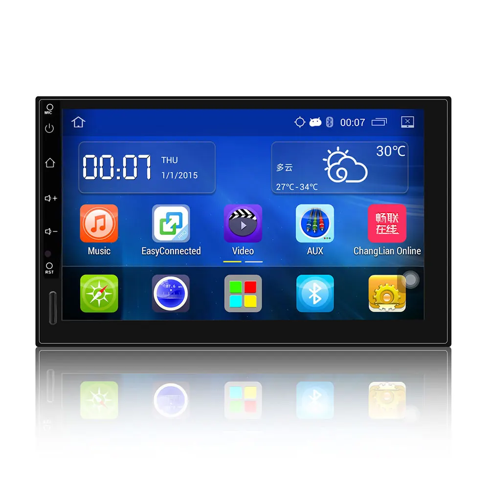 Автомагнитола с 7 дюймовым дисплеем четырёхъядерным процессором ОЗУ 16 ГБ ПЗУ 5 1