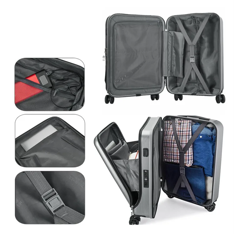 20 &quotбагаж с сумкой для ноутбука Женский чехол путешествий зарядкой USB мужской