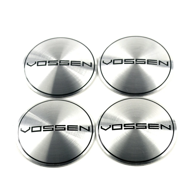 Серебряный Vossen 56 мм 60 мм изогнутые колеса Центр крышка наклейка знак, наклейка на автомобиль для VOSSEN диски оптом стикер, колпак