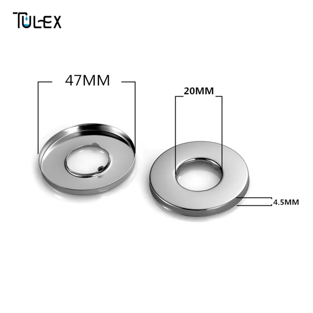 Отражатель TULEX для крана, декоративная крышка для крана, фланец из нержавеющей стали, аксессуары для ванной комнаты, кухонный клапан