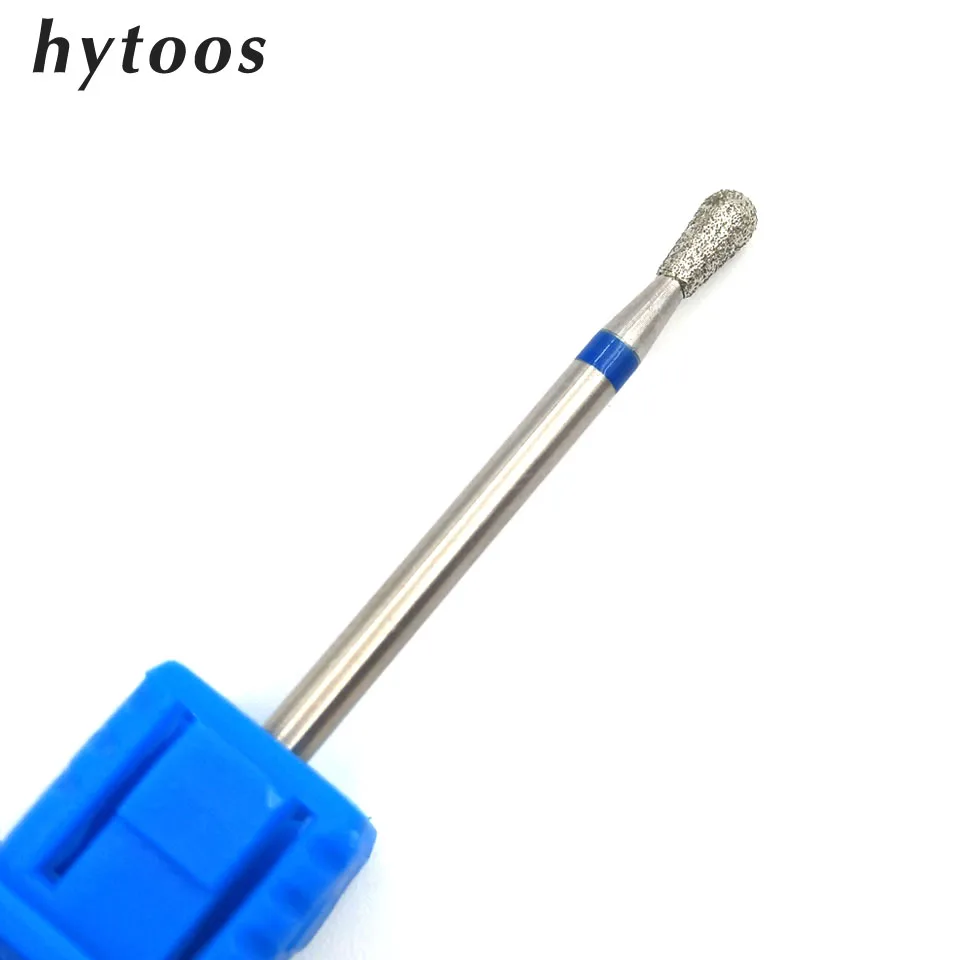 Круглая Алмазная дрель HYTOOS сверло для ногтей 3/32 &quot вращающаяся фреза маникюра