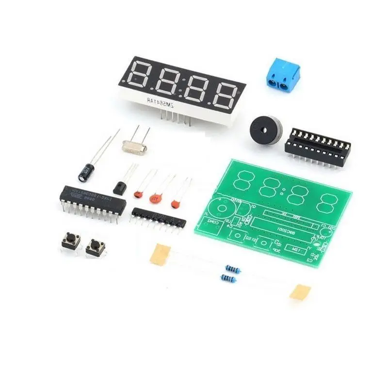 1 шт. AT89C2051 цифровые 4-битные электронные часы комплект электронной продукции |