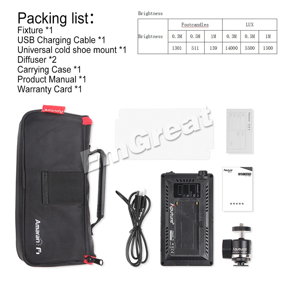 Aputure Amaran AL-F7 двухцветная температура 3200-9500K CRI/TLCI 95+ 256 шт. светодиодный бесступенчатая регулировка камеры светодиодный светильник для видео