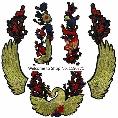 Модные новые большие тканевые аксессуары для одежды с вышивкой Кожаная Куртка