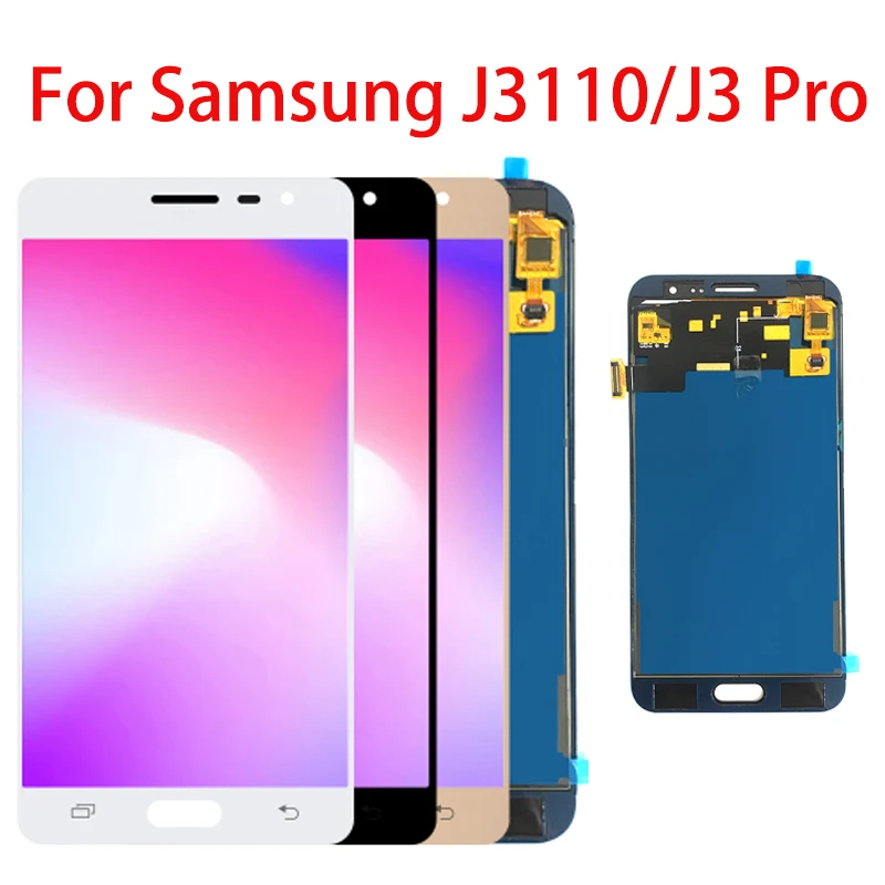 5,0 дюймов ЖК-дисплей для samsung Galaxy J3110 J3 pro J3109 J3119 сенсорный экран дигитайзер Датчик в сборе протестирован регулировка яркости