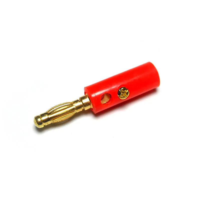 gold head red 4mm 4 мм красный/черный фонарь s вилка типа банан тест в форме фонаря Тип штекера типа банан белый/золотой цвет разъем разъема - Цвет: gold head red 4mm