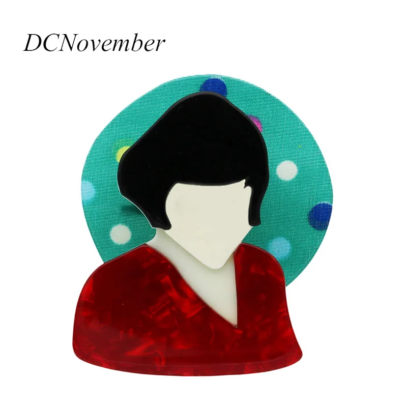 DCNovember Amelie броши акрил ангел гриль пленка брошь булавка экологичный ацетат