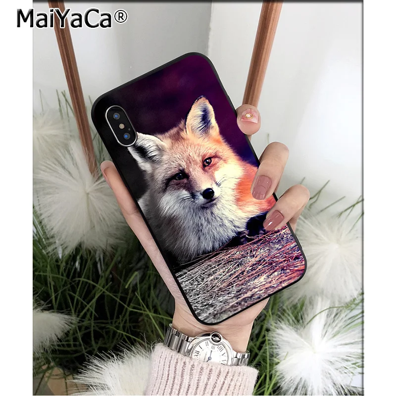 MaiYaCa животное енот лиса высокое качество чехол для телефона iPhone X XS MAX 6 6S 7 7plus 8 8Plus 5 5S XR