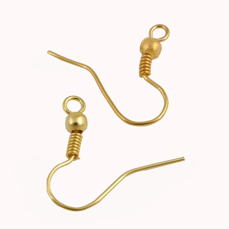 

100 Pcs Golden Silvery Bronze Ear Wire Hooks Earrings For DIY Earring Accessories