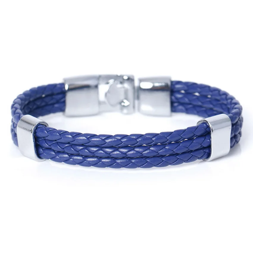 Новый модный многослойный Мужской Бандаж модные кожаные браслеты лаконичный