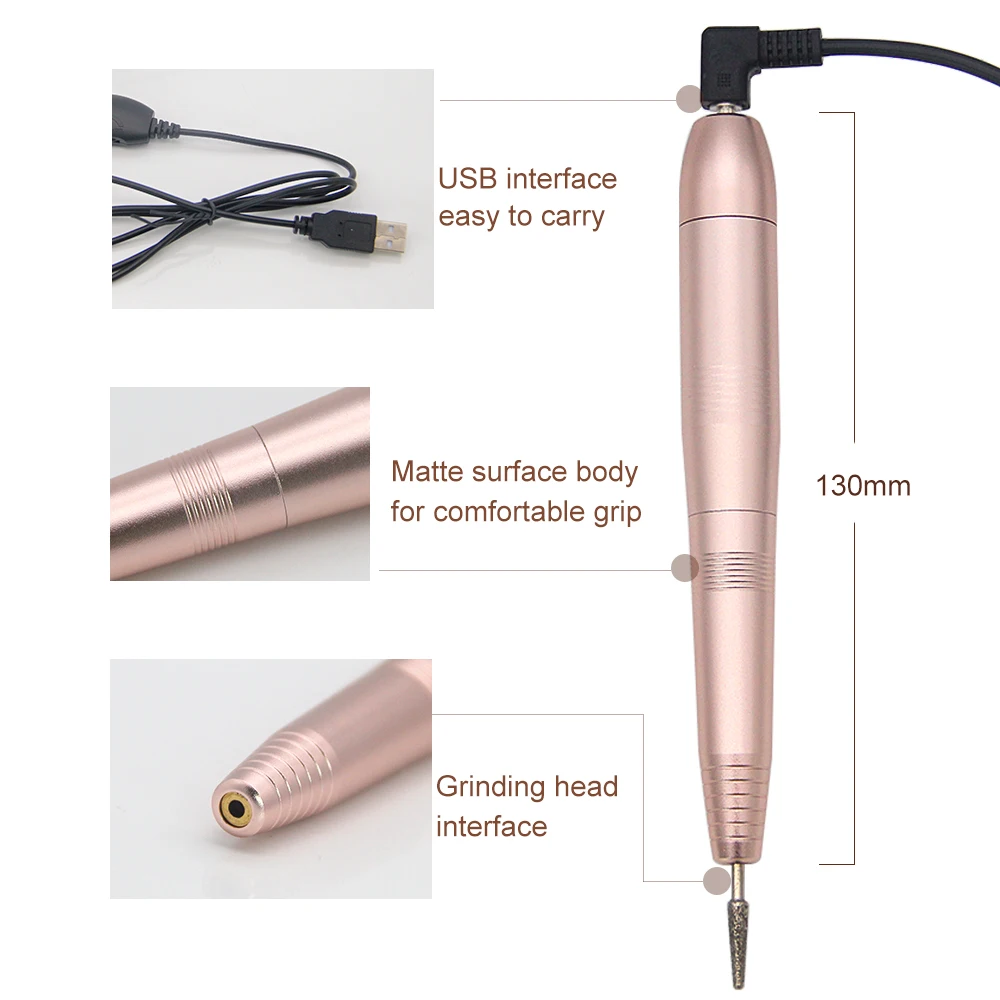 USB затычки портативный Электрический аппарат для маникюра LKE 20000 ОБ/мин набор