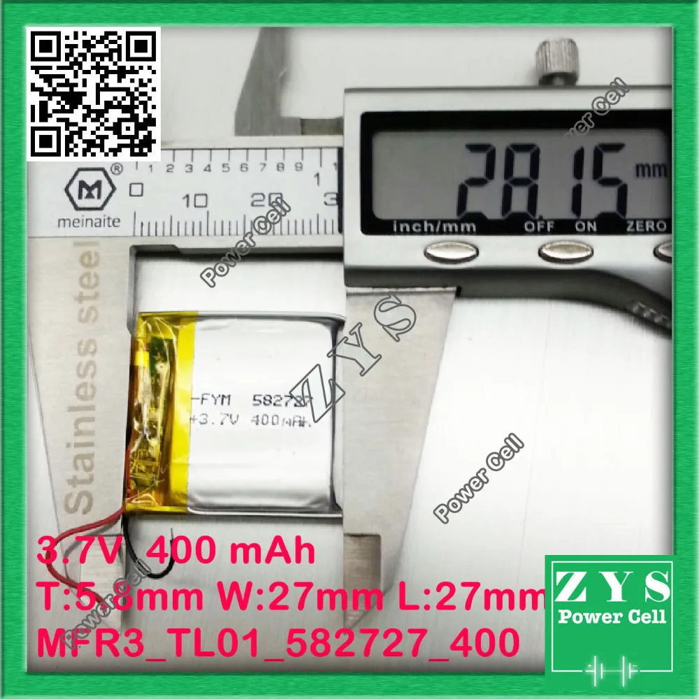 Безопасная упаковка (уровень 4) литий ионная батарея 3 7 В 400 мАч аккумуляторная