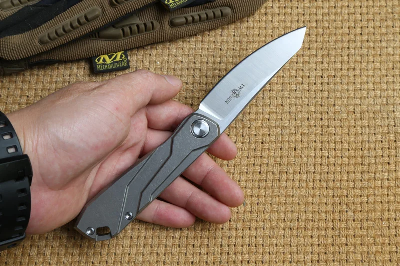 Тактический складной нож TWO SUN TS07 титановый Карманный клинок С флиппером и мячом