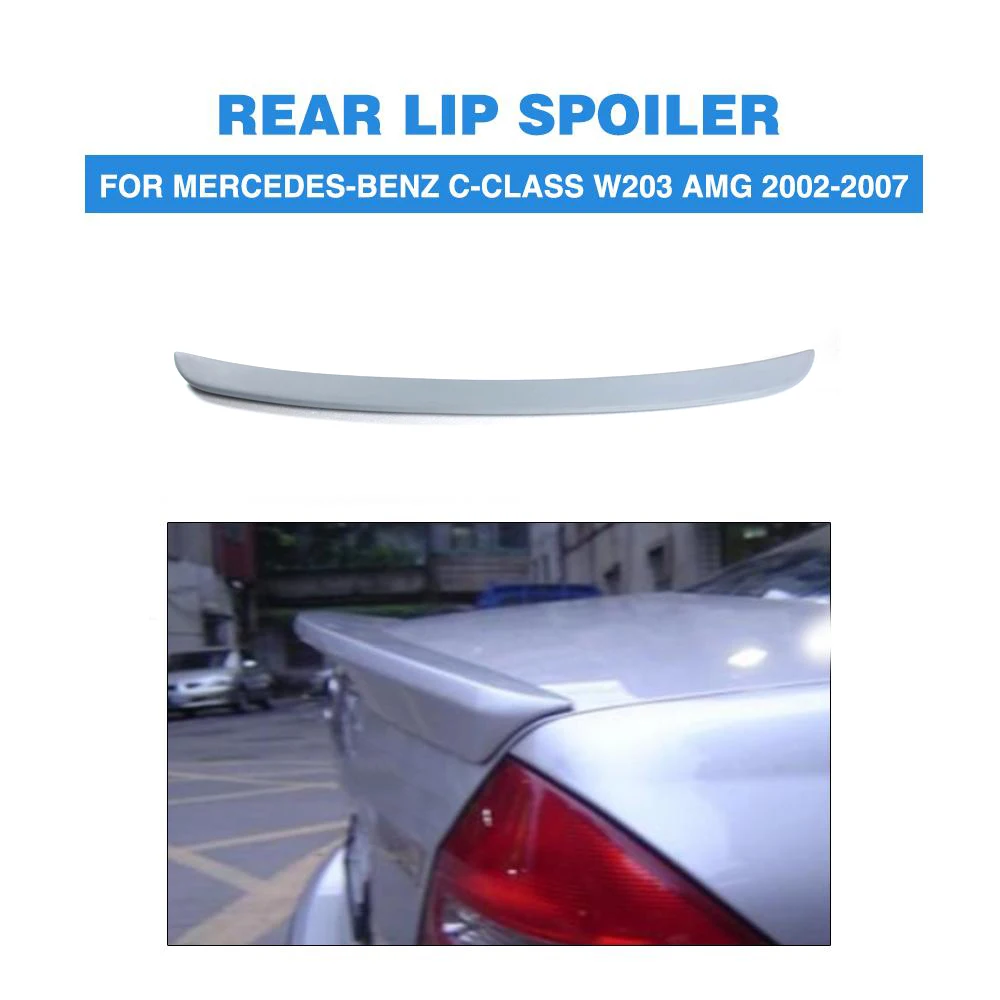 Спойлер для багажника заднего губа крыло Mercedes Benz C Class W203 AMG 2002 2007 ПУ Неокрашенный