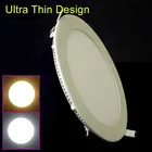 Ультратонкий круглый светодиодный Светильник направленного света, круглая Встраиваемая панельная лампа для спальни, 3 Вт, 6 Вт, 9 Вт, 12 Вт, 15 Вт, 25 Вт, 4000K