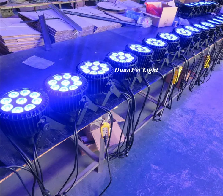 8 шт./лот Свадебная Дискотека dmx rgbw наружный светодиодный тонкий par 9x10 Вт прожектор
