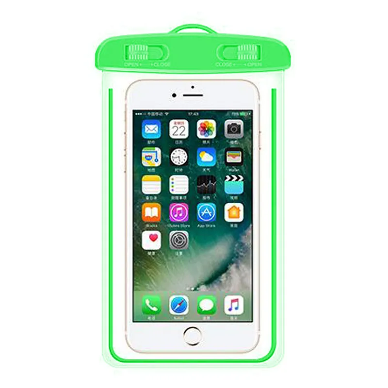Универсальный 4,"-6,0" Водонепроницаемый Чехлы для телефона; чехол для iPhone 6 plus, 7, 7 plus, Чехол сухой Чехол для Xiaomi для samsung - Цвет: Green