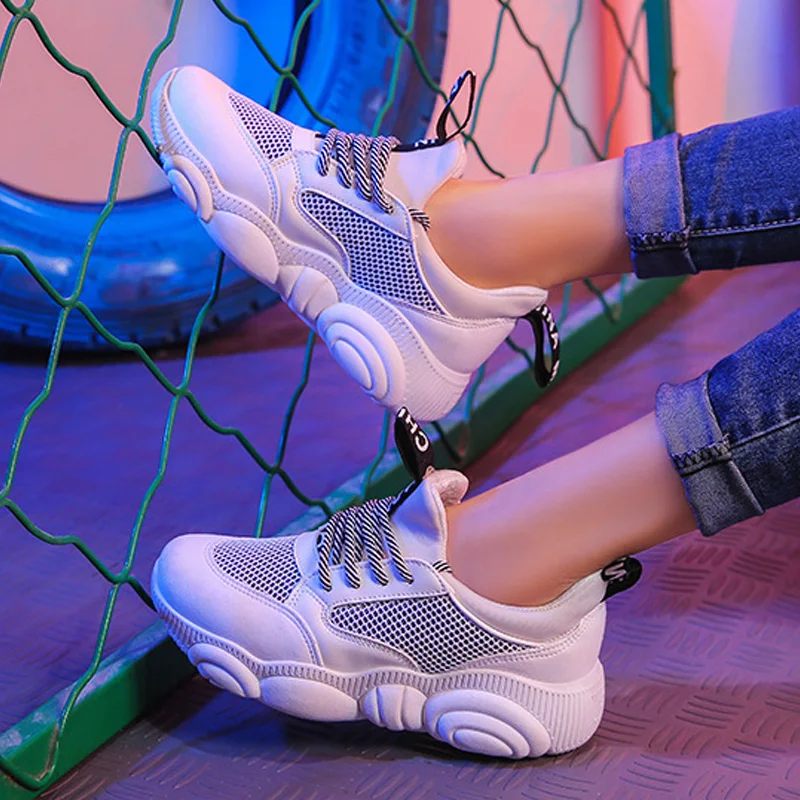 Сникерсы для сезона весна осень женская Вулканизированная обувь дышащая из