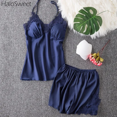 Летняя одежда для сна Slik женская пижама нижнее белье костюм женские шорты