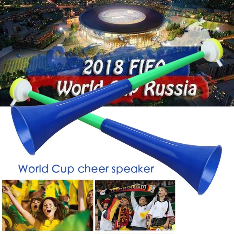 Случайные цвета отправляются деликатный Кубок Мира Vuvuzela Кубок мира колонки Кубок мира труба рупор мирового Кубка 45,5*9 пластиковые украшения