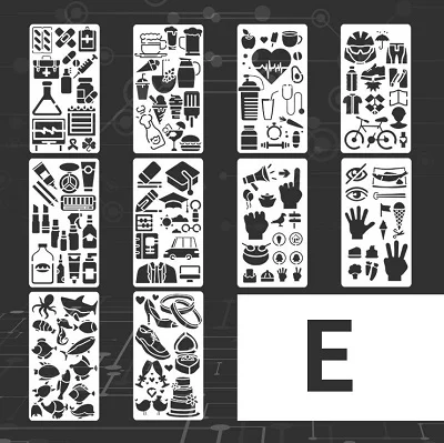 E Bullet journal трафареты сделай сам для скрапбукинга трафареты шаблоны повседневной жизни пластиковые трафареты планировщик трафареты для картин - Цвет: E