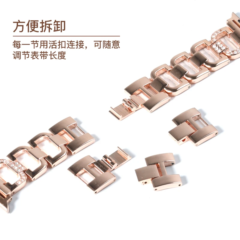 Новинка 2018 браслет из нержавеющей стали с бриллиантами и звездочками для Apple Watch