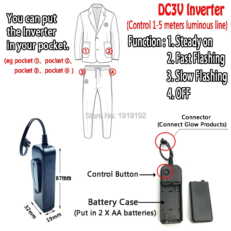 Новый стиль Эль маска жуткая светящаяся для вечевечерние на Хэллоуин от 3 В