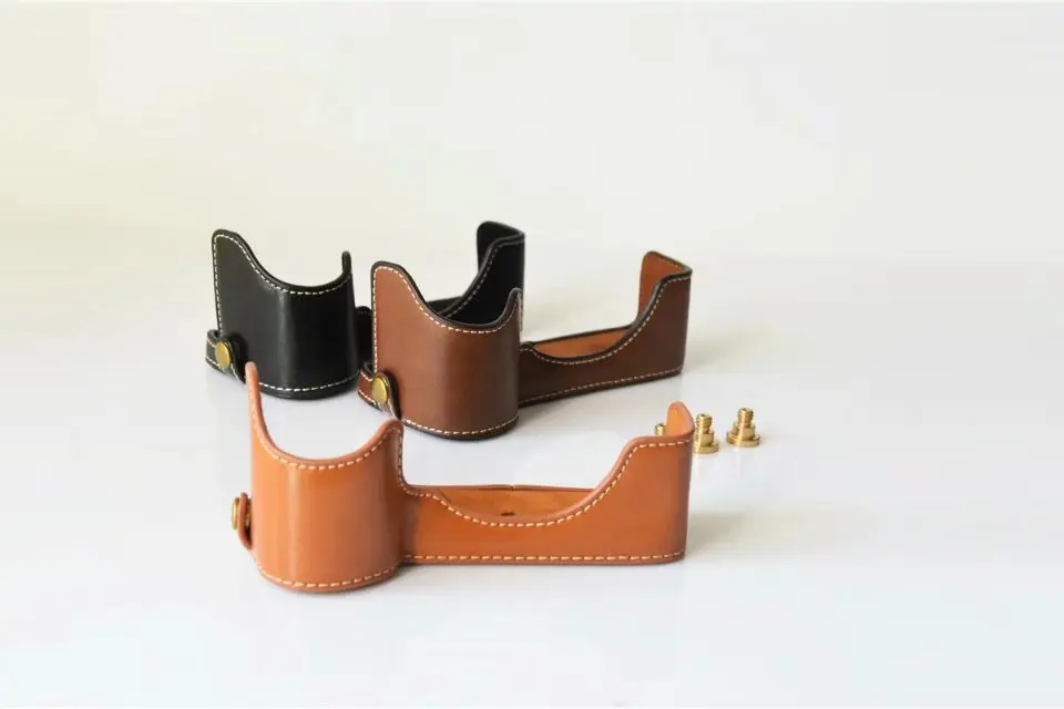 

Pu Leather Half Body Video Camera Case Bag For Sony A7R A7S A7K A7R Mark 1 A7II A7 II A7R Mark 2 Cover Open Battery With Strap