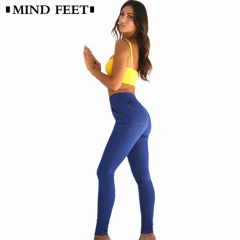 Женские узкие джинсы MIND FEET с высокой талией пикантные Эластичные Обтягивающие