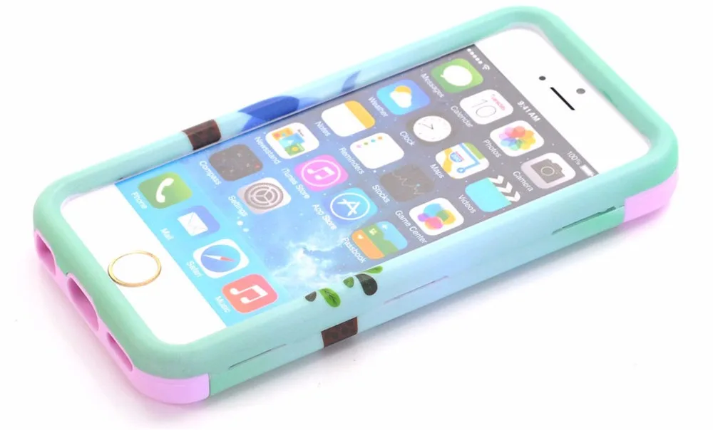 В виде симпатичных животных, птиц, совы краски для iPhone SE 5S 5C 5 чехол для телефона чехол s резиновый противоударный Гибридный Силиконовый PC Defender