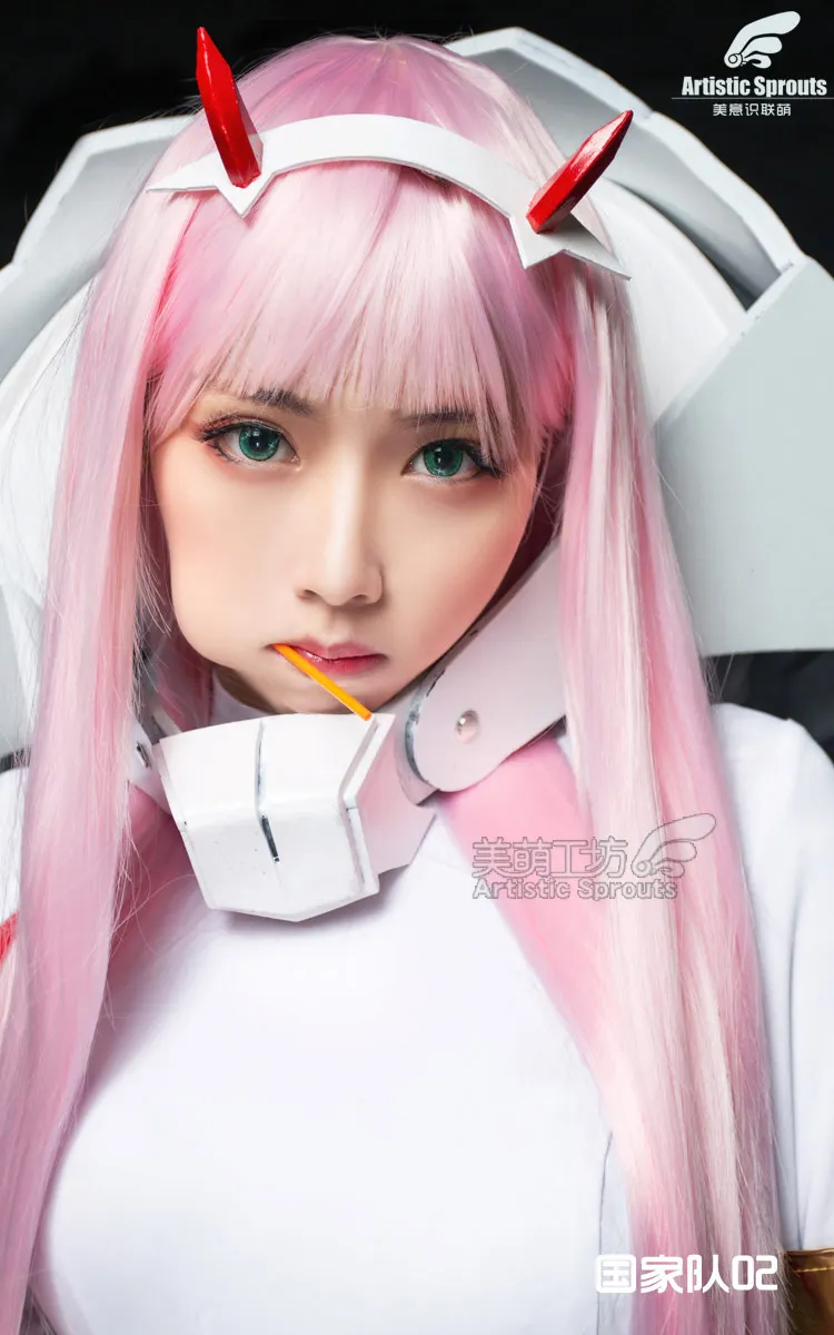 DARLING in the FRANXX 002 Zero Two, белый, красный костюм для вождения, костюм для косплея, костюм на Хэллоуин, Униформа, комбинезон, броня, размеры s, m, l