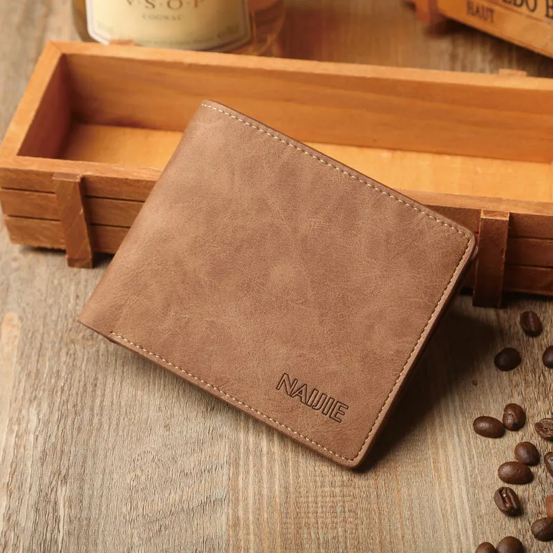 Coffee Сумка для монет двойные мужские кошельки мужские бумажники маленькие кошельки для денег Короткий Мужской кошелек Качественный держатель для карт мужские кошельки для денег кошелек - Цвет: Coffee