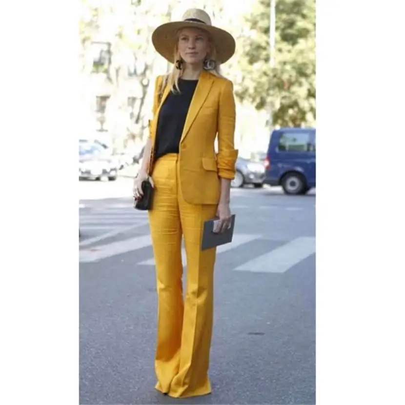 New Arrival Elegant Formal Work Wear Slim 2 PCS Sets Womens Business Suits Two Button Blazer Female Trousers Suit Office Uniform