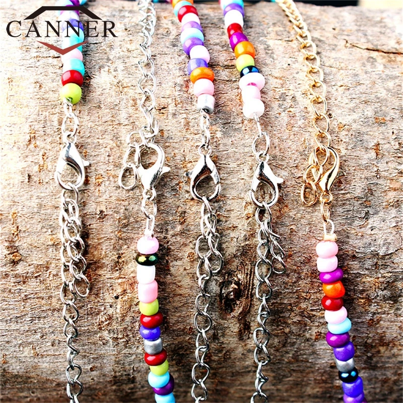 CANNER модное богемное ожерелье из бисера красочные бусы колье цветок луна звезда