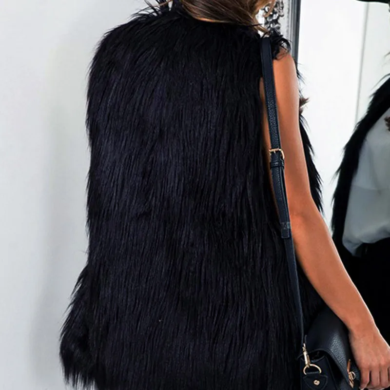 

Newly Fashion Autumn Winter Women Vest Solid Color Keep Warm Sleeveless Jacket Artifical Fur Coat Ladies Girls Plus Size S-3XL m