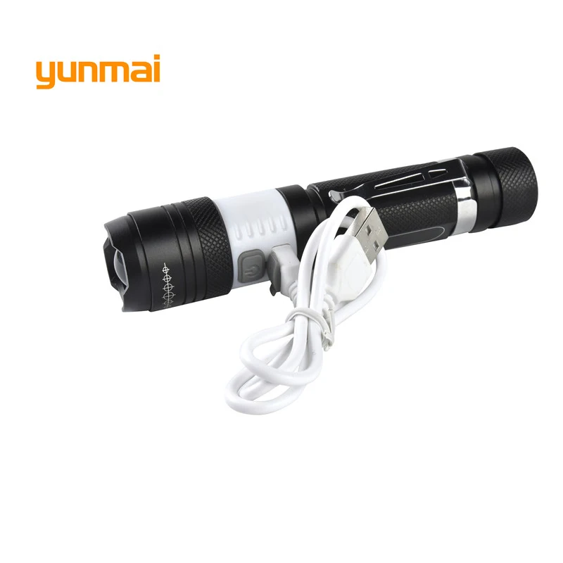 COB USB светодиодный фонарик 18650 Zoom водонепроницаемый светильник онарик s XM-L T6 3800LM 3