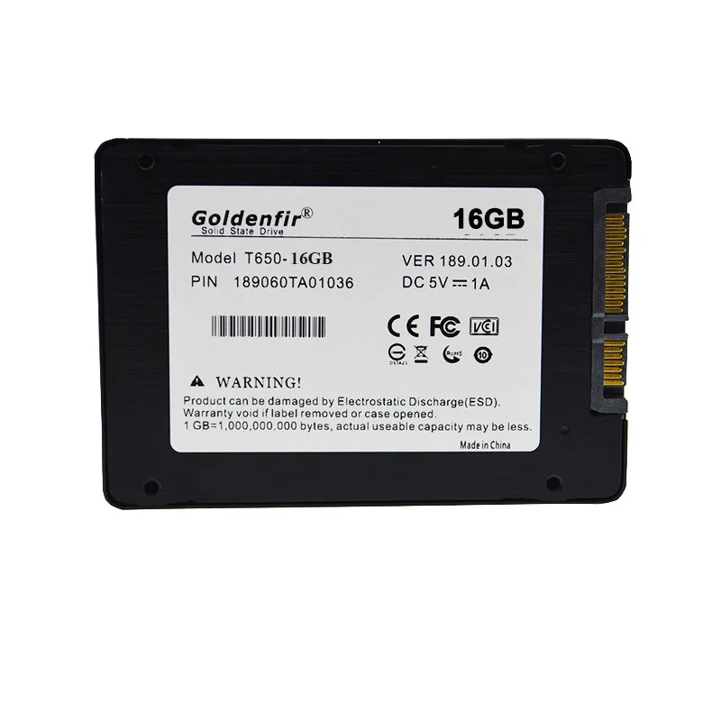 Goldenfir SSD 16 ГБ 2 5 дюйма твердотельный накопитель Sata2 для компьютера ПК жесткий диск